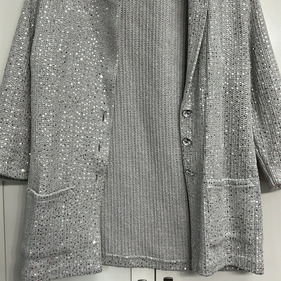 Silver sequin blazer/jacket - Picture 3 of 5